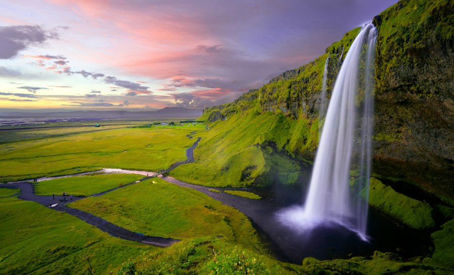Skógafoss waterfall on the South Coast of Iceland